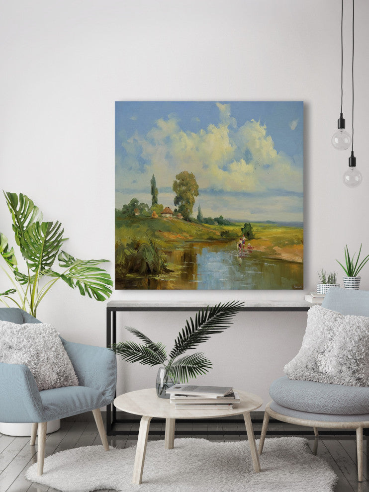 "Finally Home" Painting Print on Wrapped Canvas, 18x18