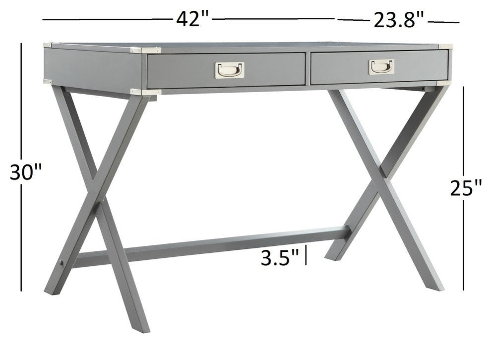 Alastair Campaign Writing Desk, Grey
