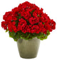 17" Geranium Artificial Plant UV Resistant, Indoor/Outdoor