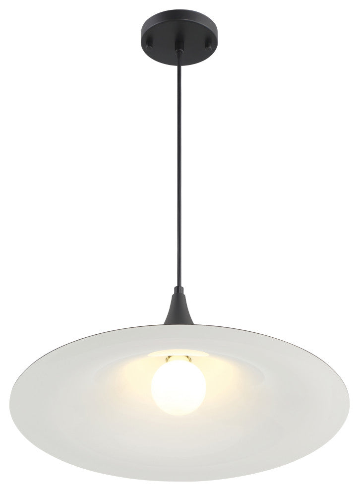 Costa LED Pendant, Replaceable LED, Matte Black, 19in