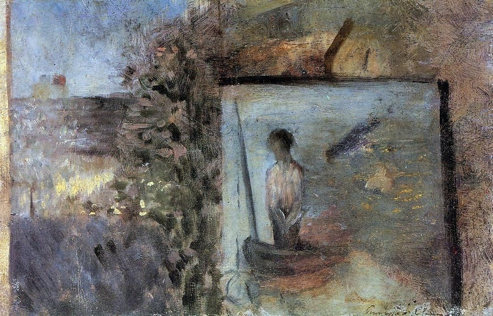 Georges Seurat Landscape With Copy after 'Le Pauvre Pecheur' Wall Decal