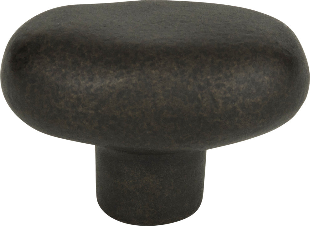 Atlas Homewares 332 Distressed 1-11/16 Inch Oval Cabinet Knob - Oil Rubbed