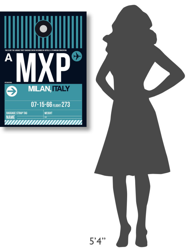 "MXP Milan Luggage Tag 2" Fine Art Print
