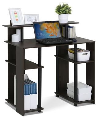 Jaya Simple Design Computer Writing Desk, Walnut