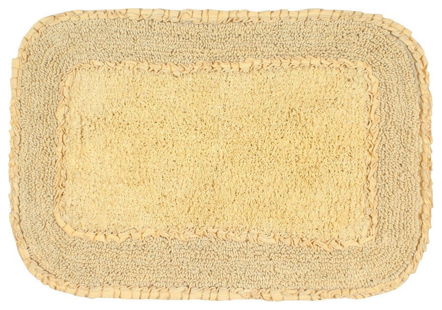 Radiant Collection Bath Rugs Set, 17x24 Rectangle, Yellow