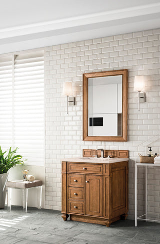 Bristol 30" Vanity, Saddle Brown, Eternal Marfil Quartz Top