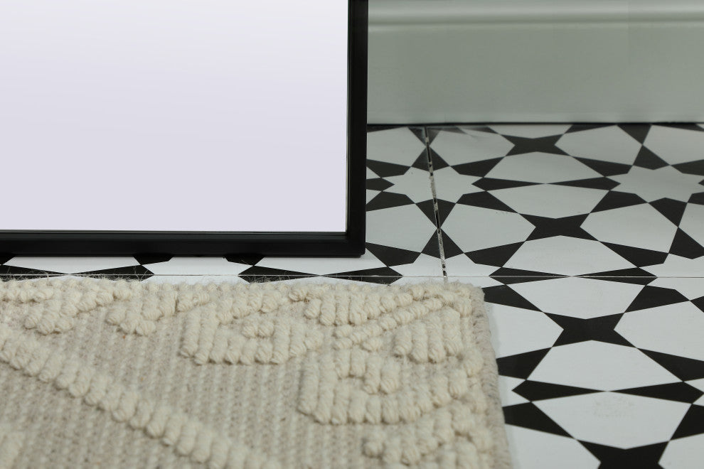 Metal Frame Arch Full Length Mirror 32X66 Inch, Black