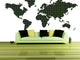 Studio Map Mural, Dark Green Plaid, Wallpaper, 8 Panels, 142"x69"