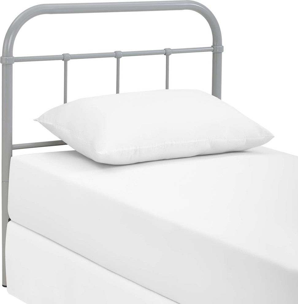 Serena Twin Steel Headboard, Gray