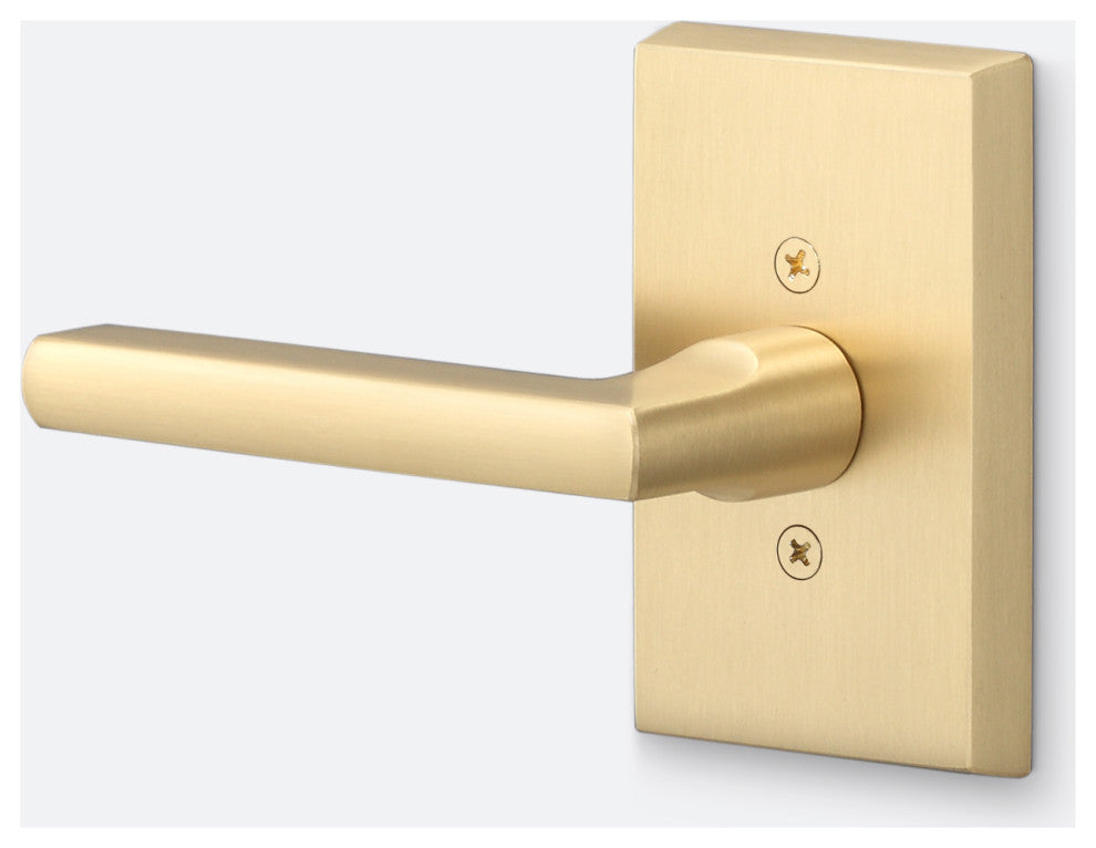 Rustic Series Logan Dummy Lever, Satin Brass