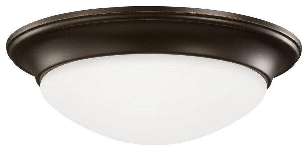Nash 2-Light Flush Mount, Bronze
