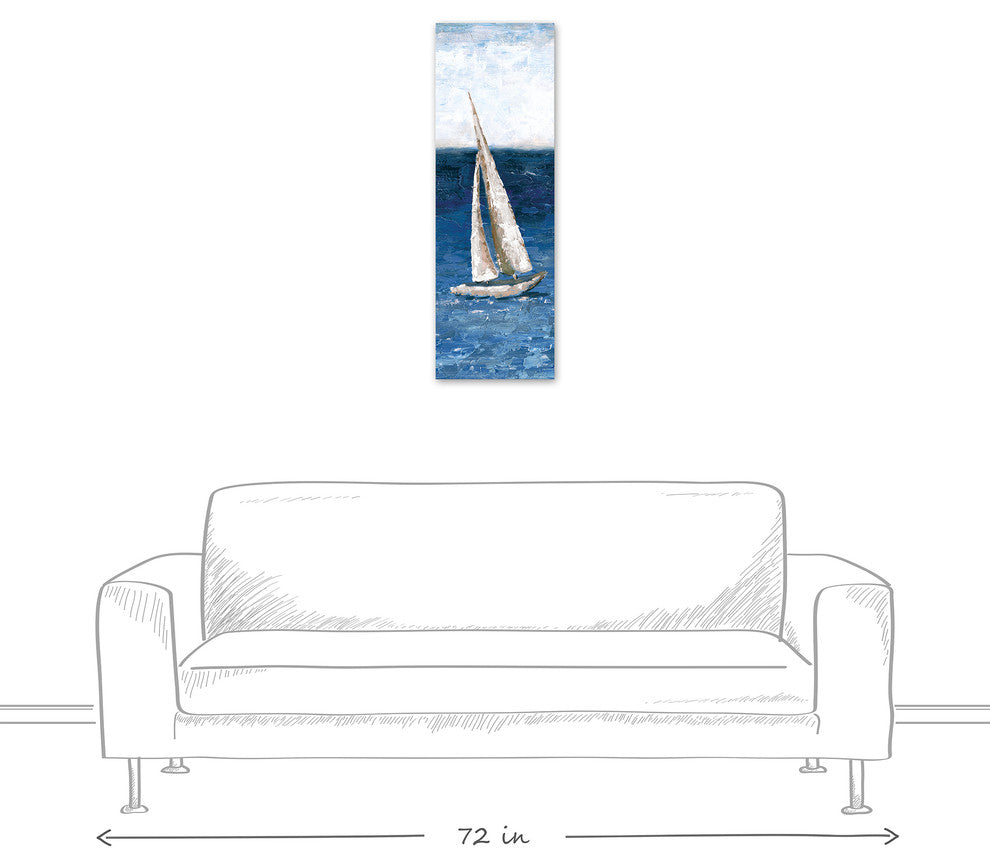 Sailboat on the Water 20x60 Canvas Wall Art