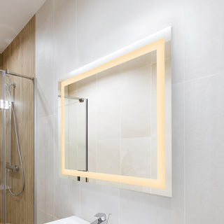 Remy Anti-Fog Front/Back-lit Bathroom Vanity Mirror, Touch Control, Height: 36"