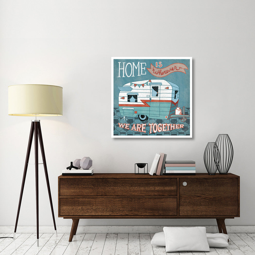 "Adventure Love Camper" Digital Paper Print by Mary Urban, 38"x38"