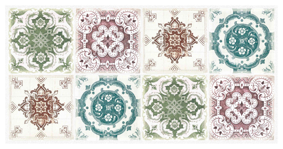 Green Beige Tile 3D Wall Panels, Set of 10, Covers 50 Sq Ft