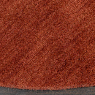 HAND KNOTTED LOOM WOOL ECO-FRIENDLY AREA RUGS - Light Red, Solid Design