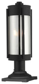 Sheridan 2 Light Black/Brushed Nickel Candles Medium Outdoor Post Top Lantern