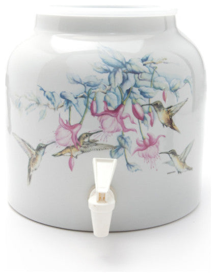 Goldwell Designs Happy Hummingbirds Design Water Dispenser Crock