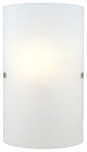 Troy 3 1-Light Sconce, Matte Nickel, White Glass Shade