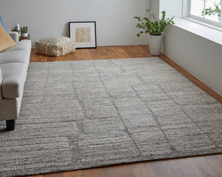 Conor Modern Abstract, Gray/Ivory/Taupe, 9'6"x13'6" Area Rug