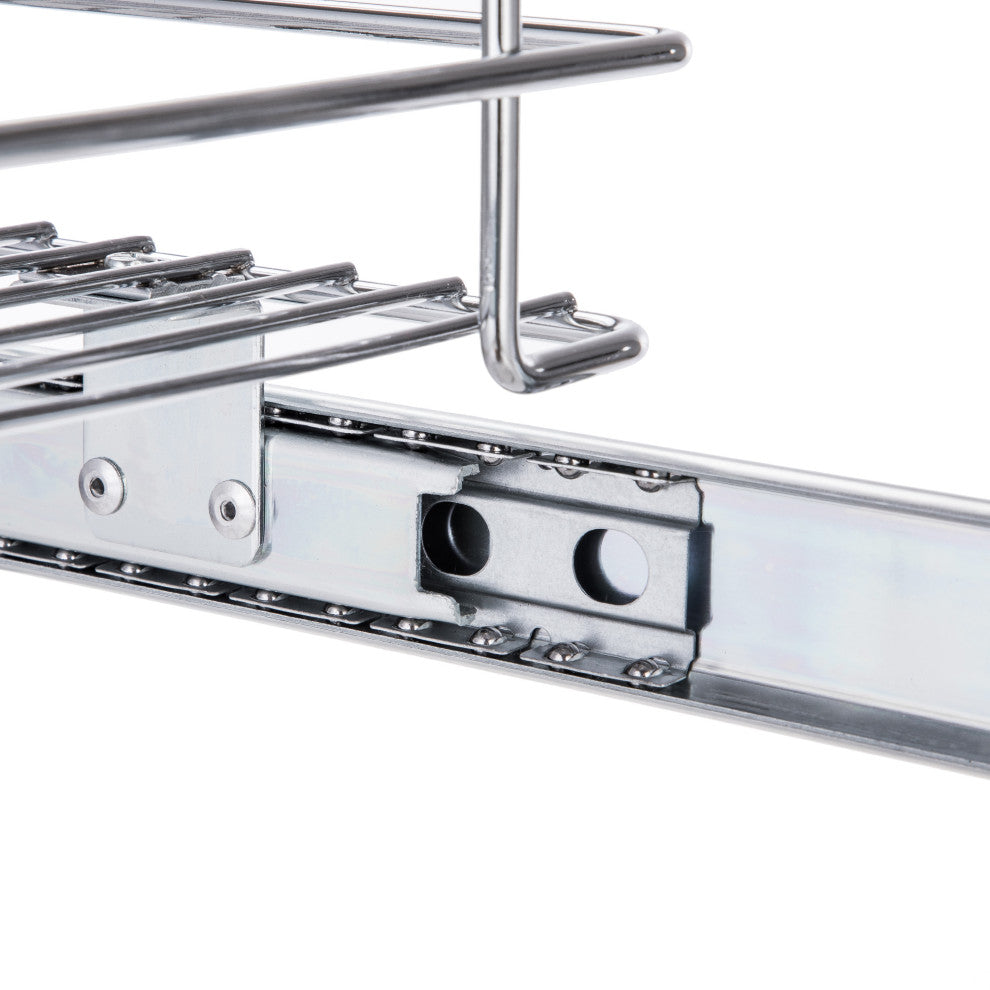 Home Zone Living Pull Out Drawer Cabinet Organizer, 2-Tier, 11 in. W x 20 in. D