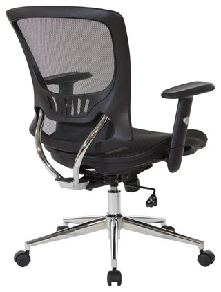 Mesh Screen Seat and Back Manager's Chair, Chrome Base
