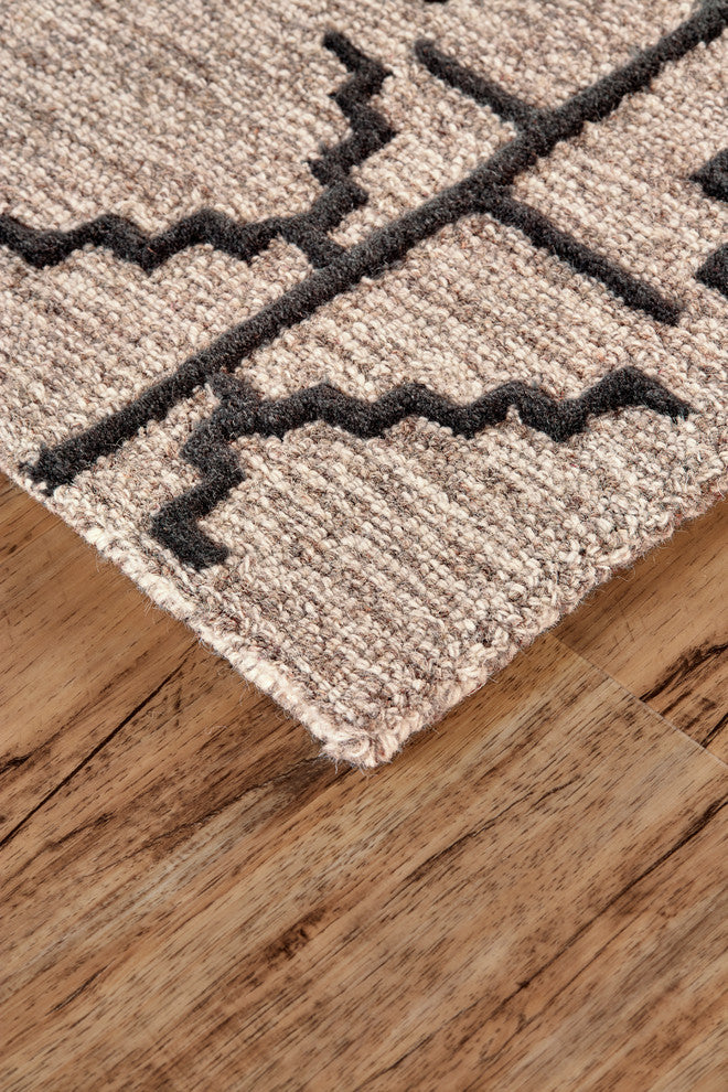 Weave & Wander Fadden Rug, Charcoal/Gray, 5'x8'
