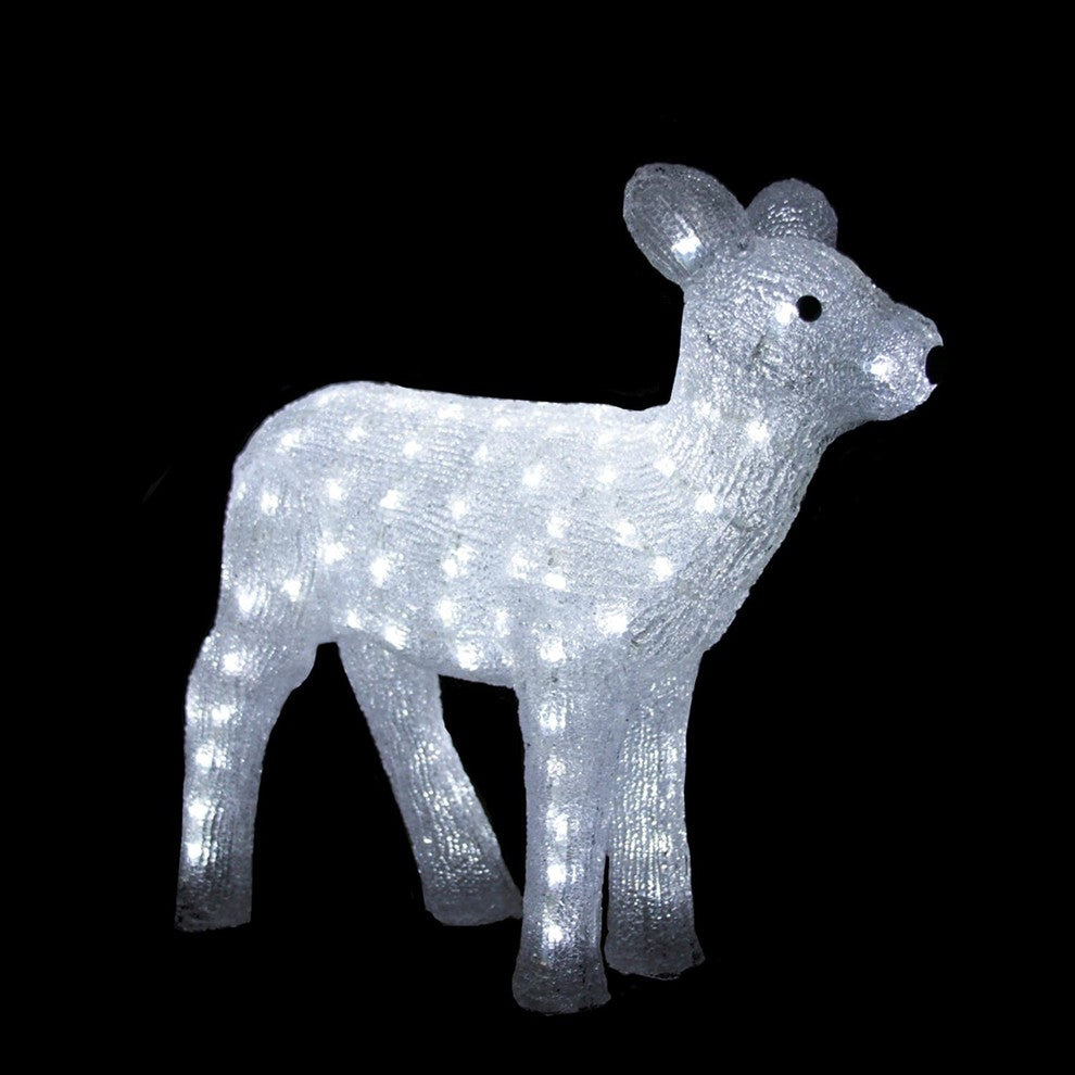 19" Pre-lit Commercial Grade Acrylic Baby Reindeer Decoration
