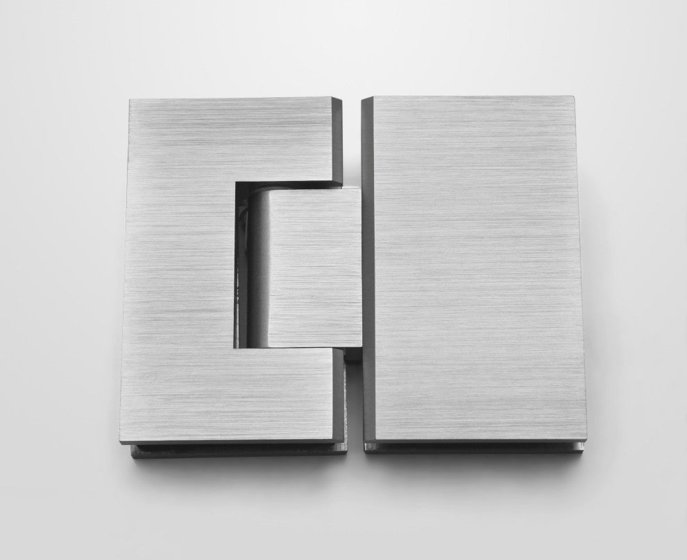 78"x60"x43" Frameless 90 Degree Shower Enclosure Glass Hinge, Brushed Nickel