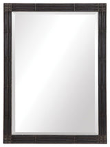 Uttermost Gower Aged Black Vanity Mirror