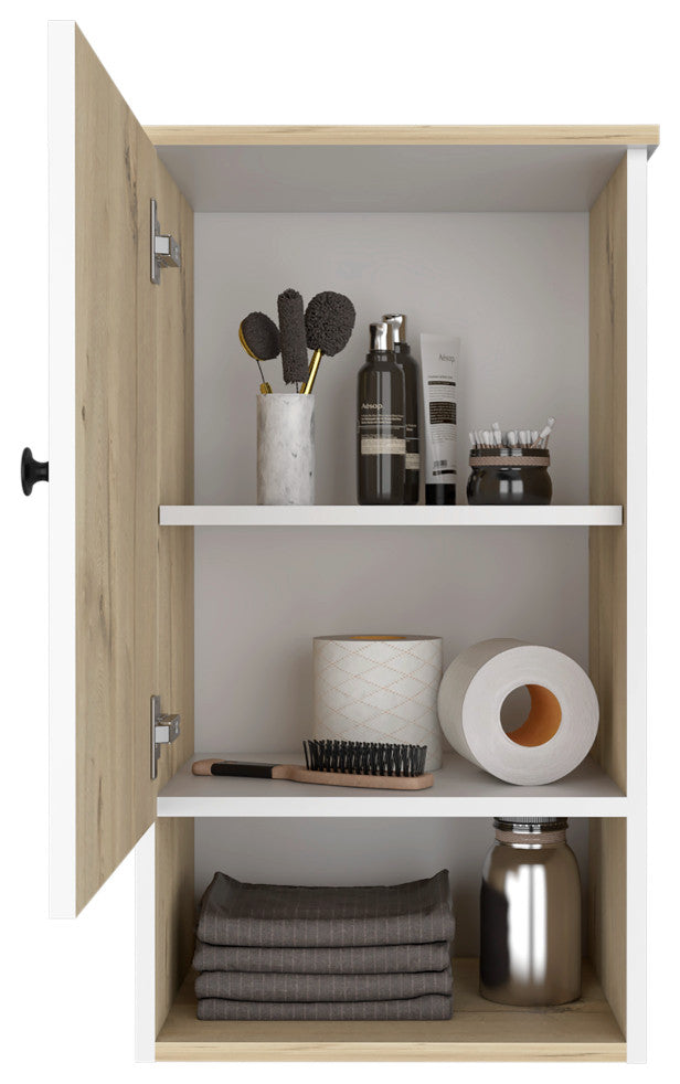 Medicine Cabinet Porto, Bathroom, Light Oak / White