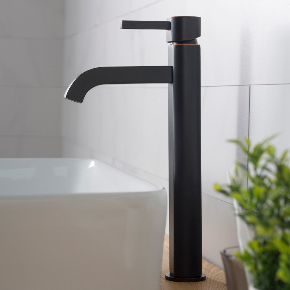Ramus Single Handle 1-Hole Vessel Bathroom Faucet, Oil Rubbed Bronze