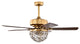 Naja 52 in. 2-Light Indoor Satin Gold Finish Chandelier with Light Kit