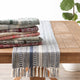 Cool Gray Braided Stripe Table Runner 15x108
