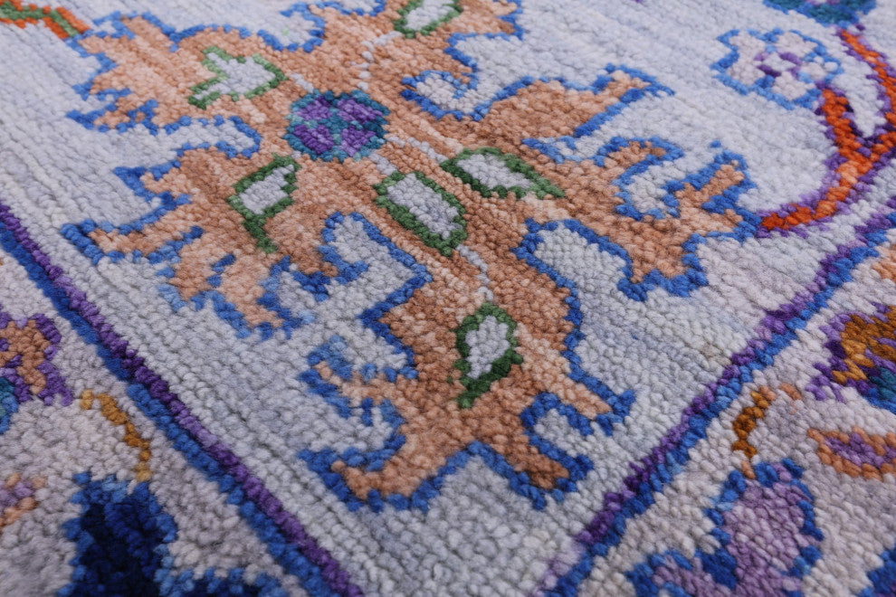 9' Square Turkish Oushak Hand Knotted Wool Rug - Q13584