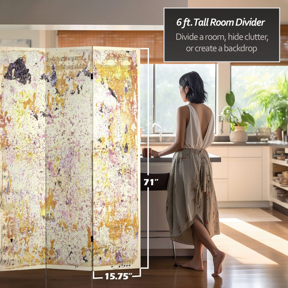 6' Tall Bebop Canvas Room Divider