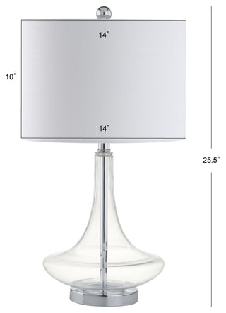 Cecile 25.5" Glass Teardrop Table Lamp, Set of 2