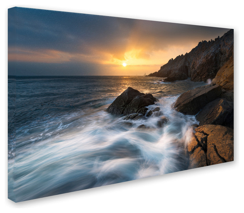 Mathieu Rivrin 'Tides of the Century in Pointe du Raz' Canvas Art, 12x19