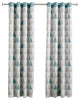 Mix Triangle Curtains With Stainless Steel Nickel Grom, Ocean, 84"