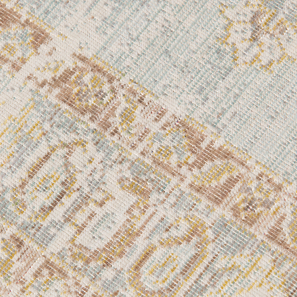 Century Leeds Area Rug, Blue, 9' x 13', Medallion