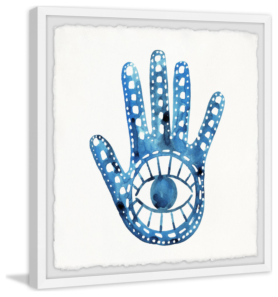 "Hands Off" Framed Painting Print, 32x32