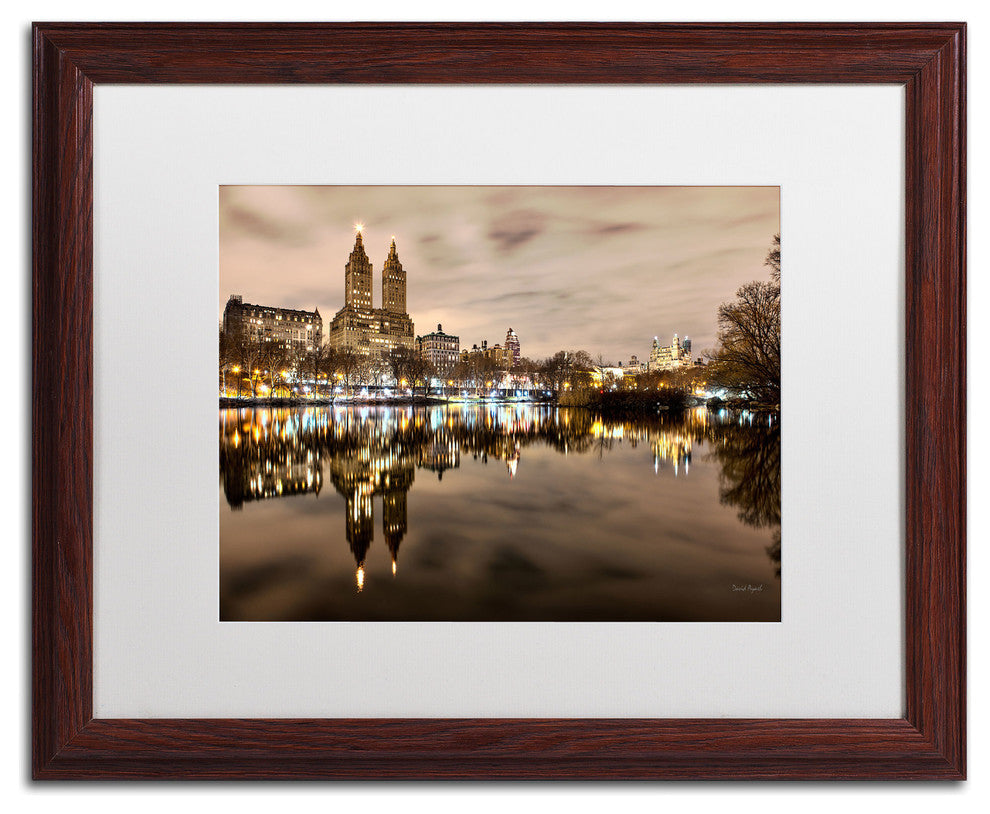 'Central Park West I' Matted Framed Canvas Art by David Ayash