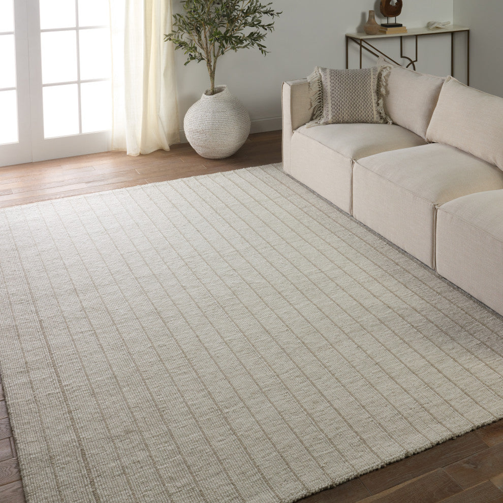 Jaipur Living Highgate Handmade Striped Cream/ Light brown Area Rug 5'X8'