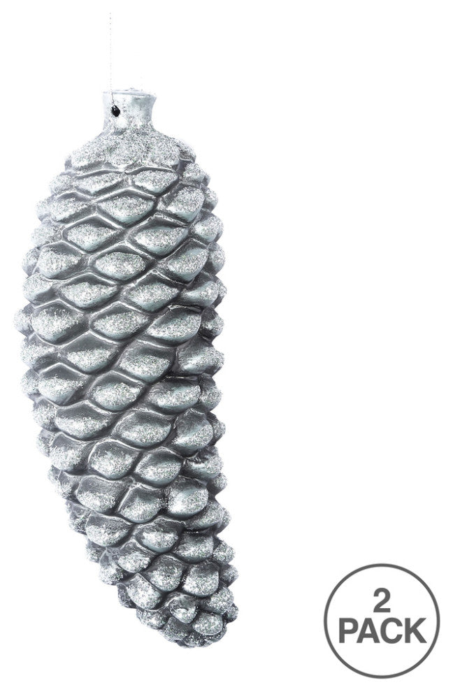 Vickerman Mc194725 8" Limestone Antique Pinecone Christmas Ornament