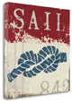 "Nautical III Red" By Wellington Studio, Giclee Print on Gallery Wrap Canvas