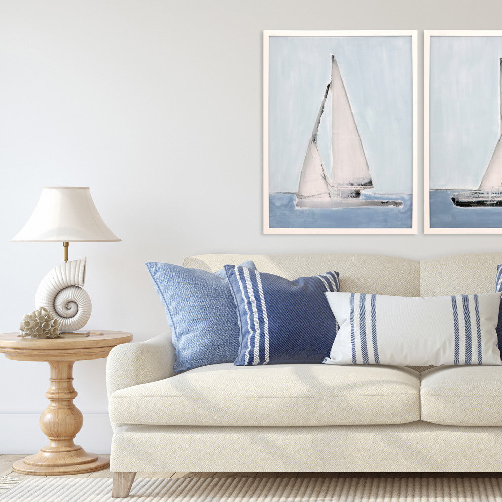 Sailing II, Mixed Media Shadow Box