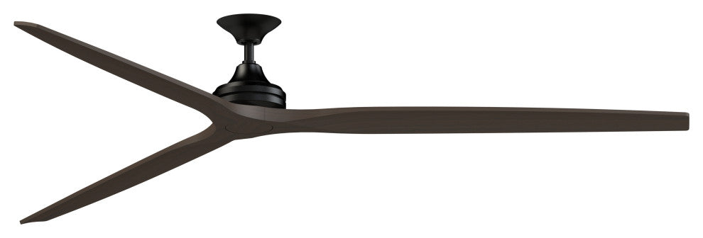 Fanimation Spitfire 96" Fan, Black Motor, Dark Walnut Wood Blades