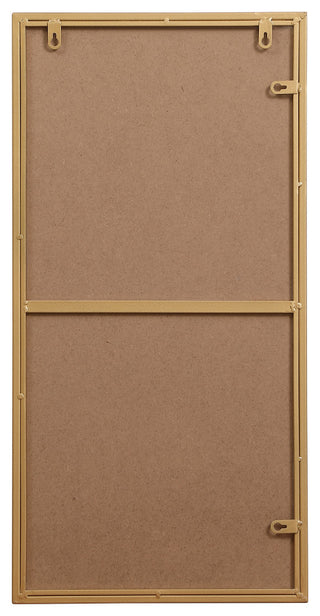 Home Living Metal Frame Rectangle Mirror 14"x28", Brass