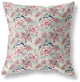 16" Light Green Red Roses Indoor Outdoor Throw Pillow
