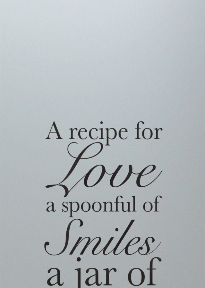 Pantry Door - Recipe for Love - Primed - 24" x 80" - Knob on Right - Pull Open